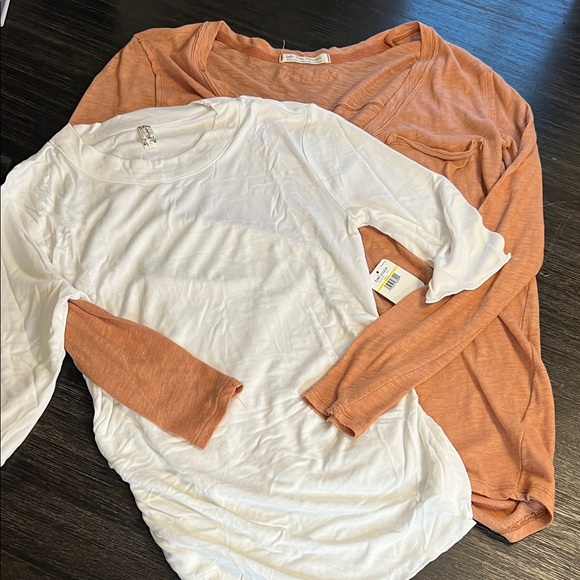 We The Free Tops - We The Free Light Coral Long Sleeve Tee and Intimately Free Bundle .